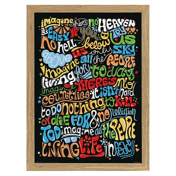 Papermoon Bild (Imagine, B x H: 50 x 70 cm, Ohne Passepartout, Rahmen Eiche) | BAUHAUS