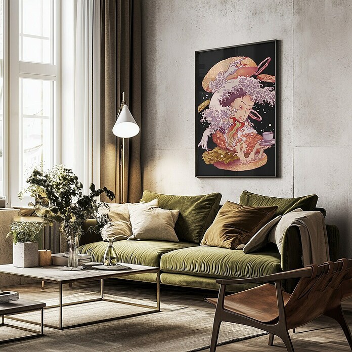 Papermoon Bild (Fusion Ghost, B x H: 50 x 70 cm, Ohne Passepartout, Rahmen Schwarz) | BAUHAUS