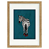 Papermoon Bild (Zebra Heels, B x H: 100 x 140 cm, Mit Passepartout, Rahmen Eiche) | BAUHAUS