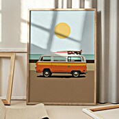 Papermoon Bild (Road Trip 1, B x H: 80 x 110 cm, Mit Passepartout, Rahmen Eiche) | BAUHAUS