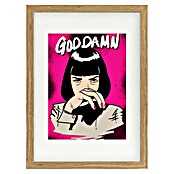 Papermoon Bild (Goodamn!, B x H: 70 x 100 cm, Mit Passepartout, Rahmen Eiche) | BAUHAUS