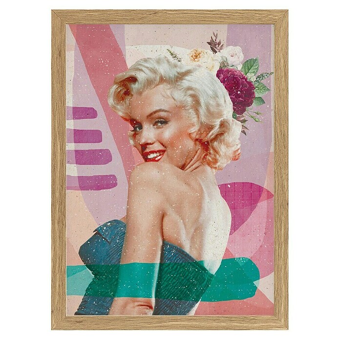 Papermoon Bild (Marilyn is Back, B x H: 70 x 100 cm, Ohne Passepartout, Rahmen Eiche) | BAUHAUS