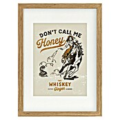 Papermoon Bild (Don´t Honey Print 2, B x H: 50 x 70 cm, Mit Passepartout, Rahmen Eiche) | BAUHAUS