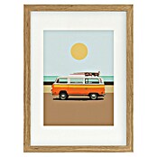 Papermoon Bild (Road Trip 1, B x H: 80 x 110 cm, Mit Passepartout, Rahmen Eiche) | BAUHAUS