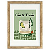 Papermoon Bild (Gin a Tonic, B x H: 50 x 70 cm, Mit Passepartout, Rahmen Eiche) | BAUHAUS