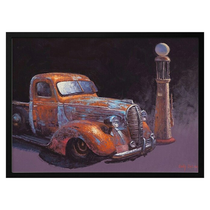 Papermoon Bild (Rusted Pickup Truck, B x H: 100 x 70 cm, Ohne Passepartout, Rahmen Schwarz) | BAUHAUS