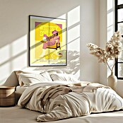 Papermoon Bild (Whisky Sour Pink Copy, B x H: 60 x 80 cm, Mit Passepartout, Rahmen Eiche) | BAUHAUS