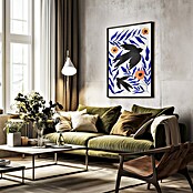 Papermoon Bild (Swallow Flowers, B x H: 100 x 140 cm, Mit Passepartout, Rahmen Schwarz) | BAUHAUS