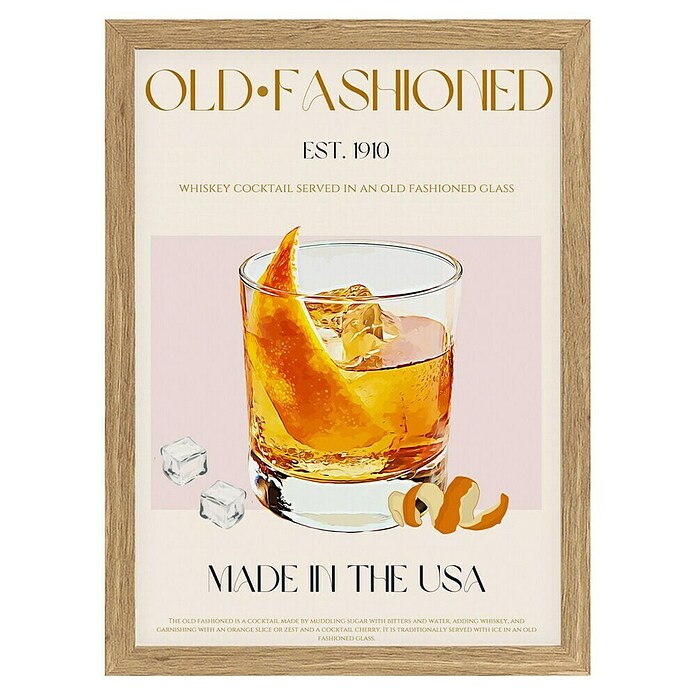 Papermoon Bild (Classic Cocktail, B x H: 100 x 140 cm, Ohne Passepartout, Rahmen Eiche) | BAUHAUS