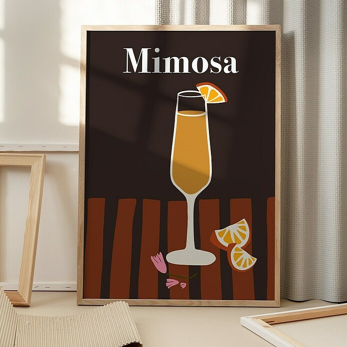 Papermoon Bild (Mimosa, B x H: 40 x 50 cm, Mit Passepartout, Rahmen Eiche) | BAUHAUS