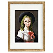 Papermoon Bild (Vintage Marilyn, B x H: 50 x 70 cm, Mit Passepartout, Rahmen Eiche) | BAUHAUS