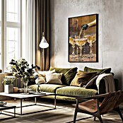 Papermoon Bild (Vintage Champagne, B x H: 100 x 140 cm, Ohne Passepartout, Rahmen Schwarz) | BAUHAUS