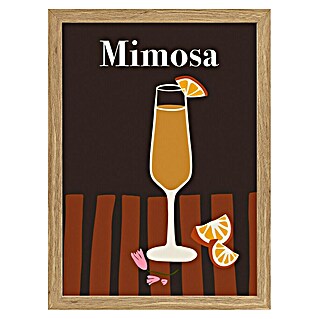Papermoon Bild (Mimosa, B x H: 60 x 80 cm, Ohne Passepartout, Rahmen Eiche)