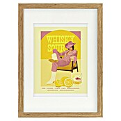 Papermoon Bild (Whisky Sour Pink Copy, B x H: 60 x 80 cm, Mit Passepartout, Rahmen Eiche) | BAUHAUS