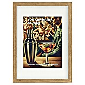 Papermoon Bild (You can Drink at 7 AM, B x H: 60 x 80 cm, Mit Passepartout, Rahmen Eiche) | BAUHAUS
