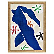 Papermoon Bild (Abstract Blue Figure, B x H: 50 x 70 cm, Ohne Passepartout, Rahmen Eiche) | BAUHAUS