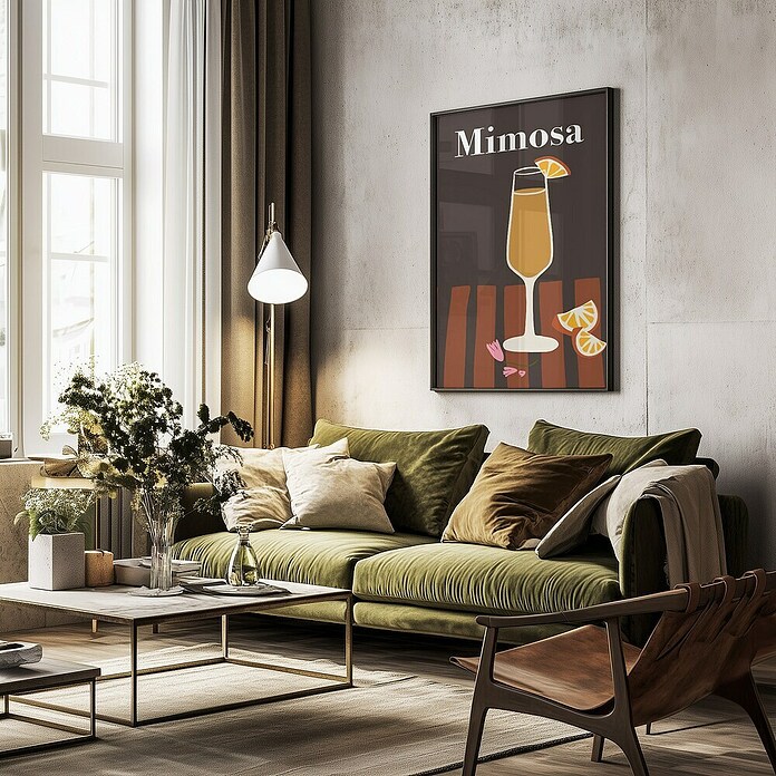 Papermoon Bild (Mimosa, B x H: 80 x 110 cm, Ohne Passepartout, Rahmen Schwarz) | BAUHAUS