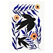Papermoon Poster (Swallow Flowers, B x H: 40 x 50 cm, Ohne Passepartout) | BAUHAUS