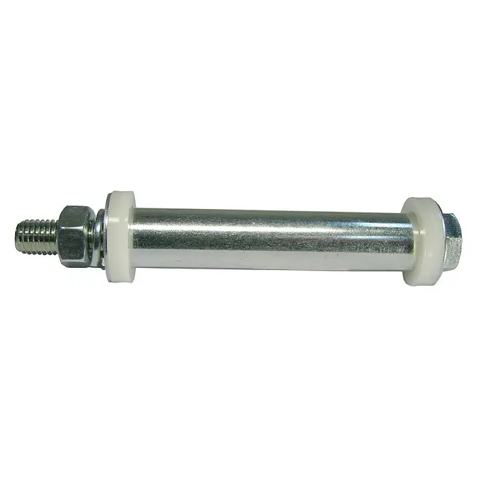 Dörner & Helmer Befestigungs-Set - Nabenlänge: 88 cm, Bohrung: 20 mm - Abbildung eines Bolzens mit Mutter und Unterlegscheiben, der für verschiedene Anwendungen in Frage kommt.