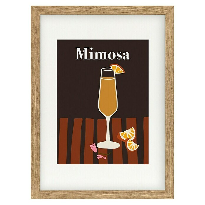 Papermoon Bild (Mimosa, B x H: 40 x 50 cm, Mit Passepartout, Rahmen Eiche) | BAUHAUS