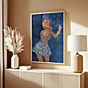 Papermoon Bild (Not your Girl, B x H: 80 x 110 cm, Ohne Passepartout, Rahmen Eiche) | BAUHAUS