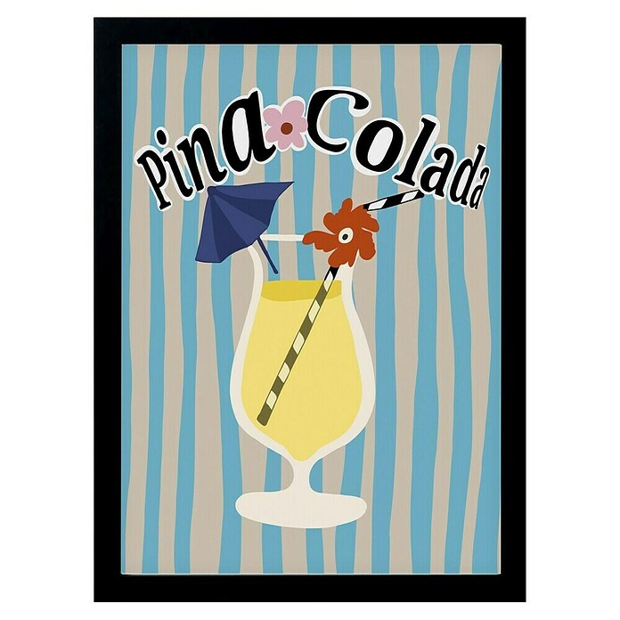 Papermoon Bild (Pina Colada, B x H: 70 x 100 cm, Ohne Passepartout, Rahmen Schwarz) | BAUHAUS