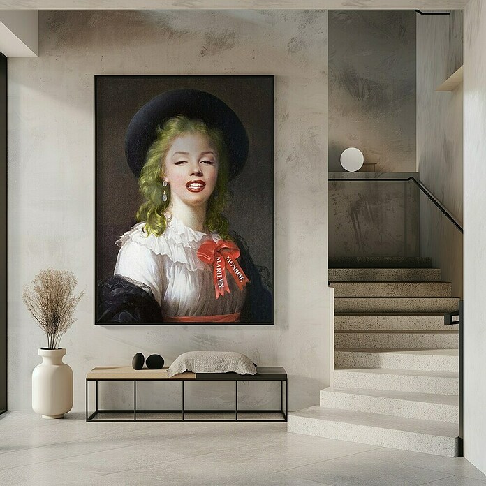 Papermoon Bild (Vintage Marilyn, B x H: 100 x 140 cm, Ohne Passepartout, Rahmen Schwarz) | BAUHAUS