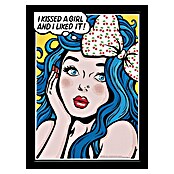 Papermoon Bild (I Kissed a Girl, B x H: 50 x 70 cm, Ohne Passepartout, Rahmen Schwarz) | BAUHAUS