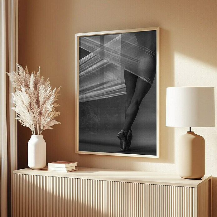 Papermoon Bild (Balance, B x H: 70 x 100 cm, Mit Passepartout, Rahmen Eiche) | BAUHAUS