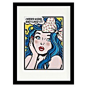 Papermoon Bild (I Kissed a Girl, B x H: 60 x 80 cm, Mit Passepartout, Rahmen Schwarz) | BAUHAUS