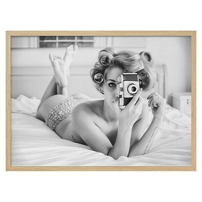 Papermoon Bild (A Chick, B x H: 50 x 40 cm, Ohne Passepartout, Rahmen Eiche) | BAUHAUS