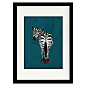 Papermoon Bild (Zebra Heels, B x H: 100 x 140 cm, Mit Passepartout, Rahmen Schwarz) | BAUHAUS