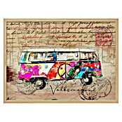 Papermoon Bild (VW Combi Art, B x H: 100 x 70 cm, Ohne Passepartout, Rahmen Eiche) | BAUHAUS