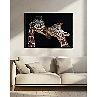 Papermoon Bild (The Kiss, B x H: 50 x 40 cm, Ohne Passepartout, Rahmen Schwarz)