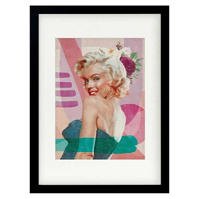 Papermoon Bild (Marilyn is Back, B x H: 50 x 70 cm, Mit Passepartout, Rahmen Schwarz) | BAUHAUS