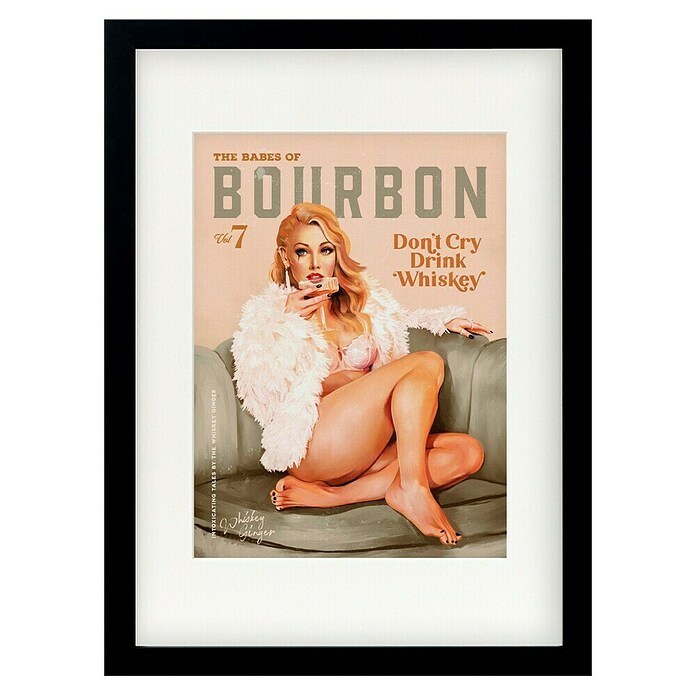 Papermoon Bild (Babes of Boubon Vol. 7, B x H: 40 x 50 cm, Mit Passepartout, Rahmen Schwarz) | BAUHAUS