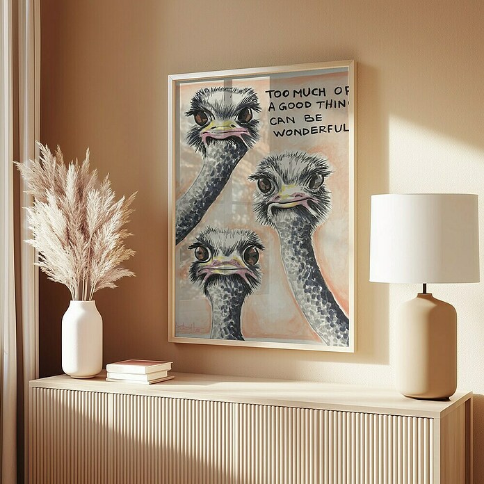 Papermoon Bild (Much of a Good Thing, B x H: 50 x 70 cm, Mit Passepartout, Rahmen Eiche) | BAUHAUS