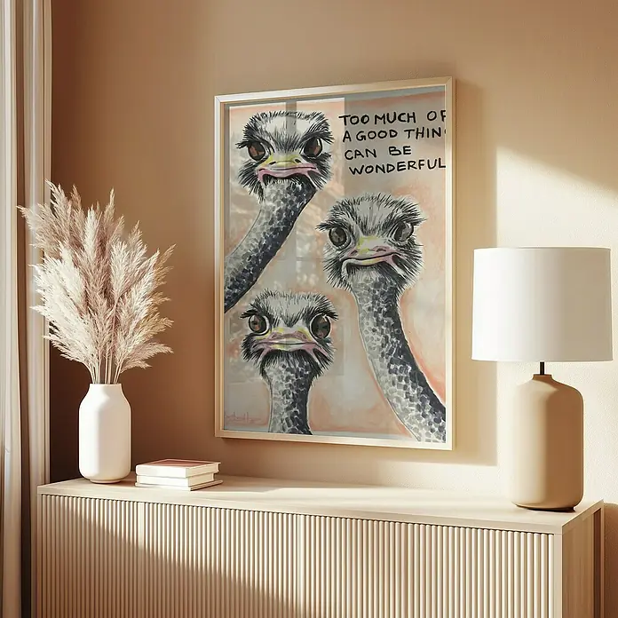 Papermoon BildMuch of a Good Thing, B x H: 70 x 100 cm, Ohne Passepartout, Rahmen Eiche - Stimmungsaufnahme