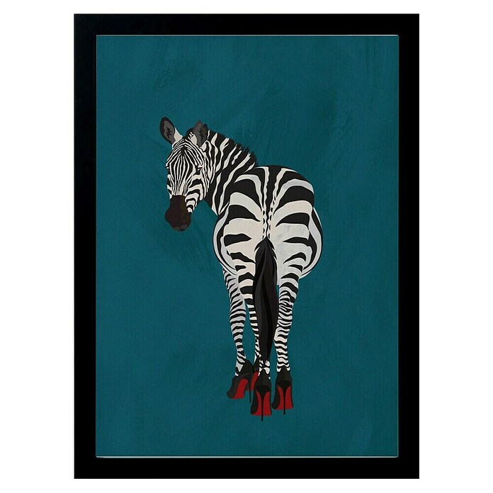 Papermoon Bild (Zebra Heels, B x H: 60 x 80 cm, Ohne Passepartout, Rahmen Schwarz) | BAUHAUS