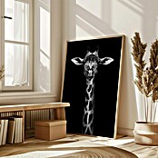 Papermoon Bild (Giraffe Portrait, B x H: 50 x 70 cm, Mit Passepartout, Rahmen Eiche) | BAUHAUS
