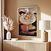 Papermoon Bild (Pink Margarita, B x H: 80 x 110 cm, Mit Passepartout, Rahmen Eiche) | BAUHAUS