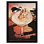 Papermoon Bild (Pink Margarita, B x H: 70 x 100 cm, Ohne Passepartout, Rahmen Schwarz) | BAUHAUS