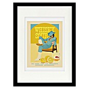 Papermoon Bild (Cocktails Whisky Sour, B x H: 50 x 70 cm, Mit Passepartout, Rahmen Schwarz) | BAUHAUS