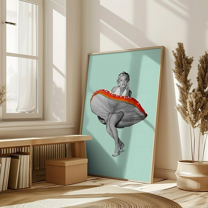 Papermoon Bild (Happy Dress, B x H: 50 x 70 cm, Ohne Passepartout, Rahmen Eiche) | BAUHAUS