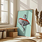 Papermoon Bild (Happy Dress, B x H: 50 x 70 cm, Ohne Passepartout, Rahmen Eiche) | BAUHAUS