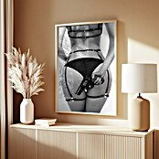 Papermoon Bild (Love & a loaded Gun, B x H: 80 x 110 cm, Mit Passepartout, Rahmen Eiche) | BAUHAUS