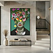 Papermoon Bild (Floral Frida, B x H: 80 x 110 cm, Mit Passepartout, Rahmen Schwarz) | BAUHAUS