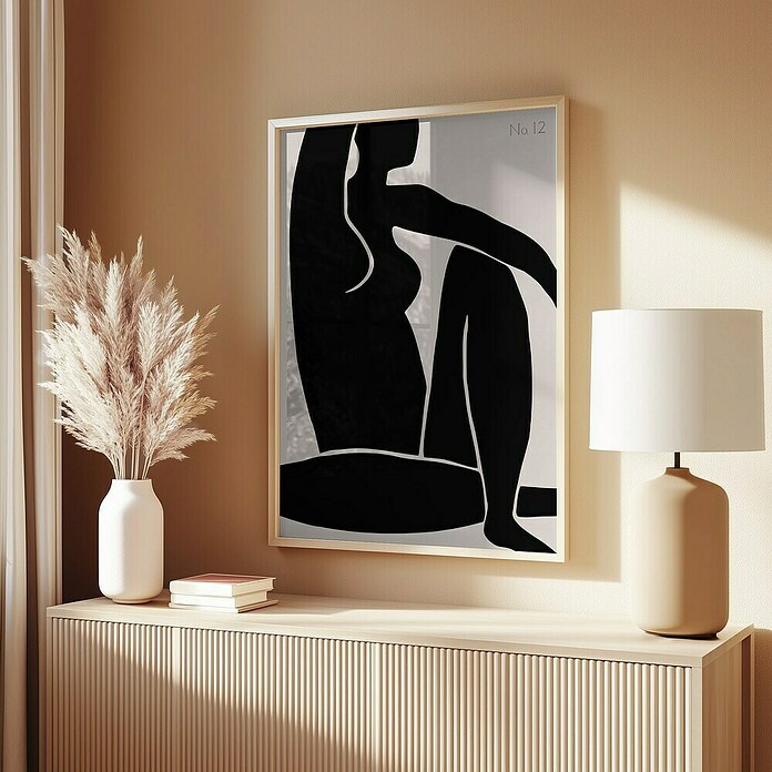 Papermoon Bild (Figure No. 12, B x H: 100 x 140 cm, Mit Passepartout, Rahmen Eiche) | BAUHAUS
