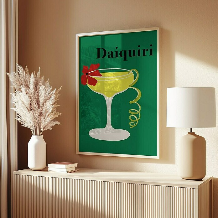 Papermoon Bild (Daiquiri, B x H: 60 x 80 cm, Mit Passepartout, Rahmen Eiche) | BAUHAUS