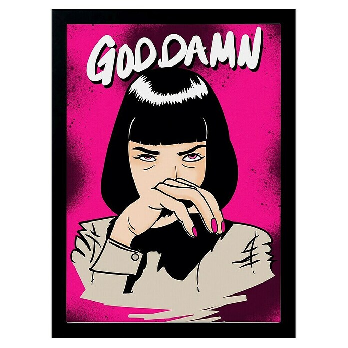 Papermoon Bild (Goodamn!, B x H: 100 x 140 cm, Ohne Passepartout, Rahmen Schwarz) | BAUHAUS